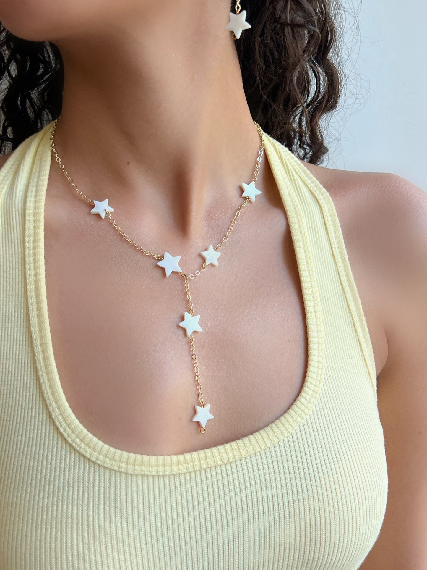 Handmade Y stars necklace