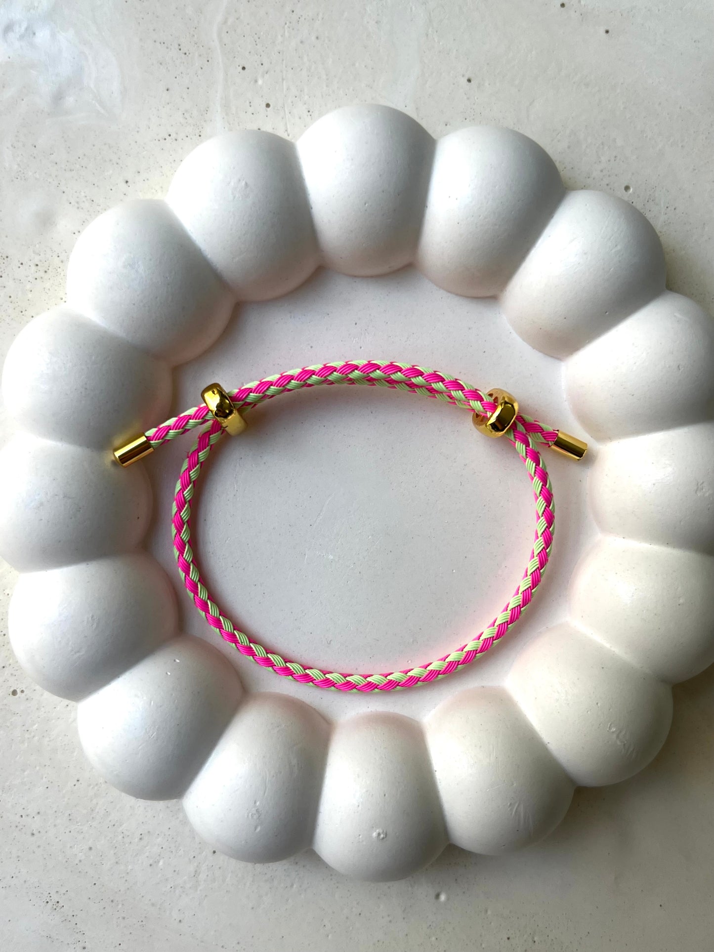 Pink rope bracelet (charm base)