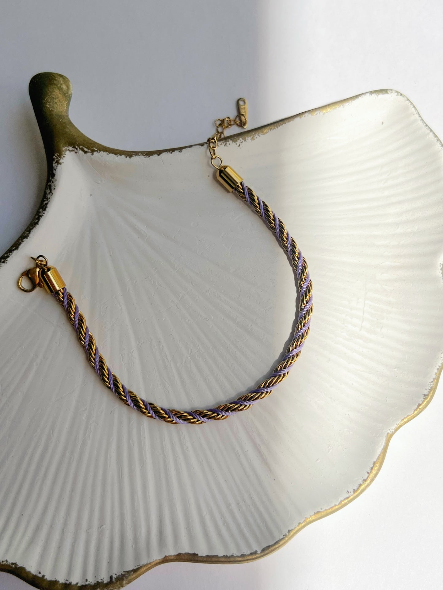 Purple rope bracelet