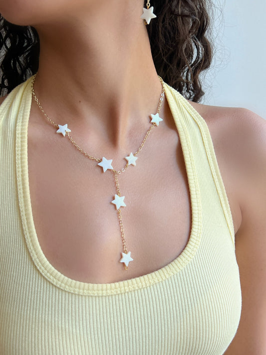 Handmade Y stars necklace