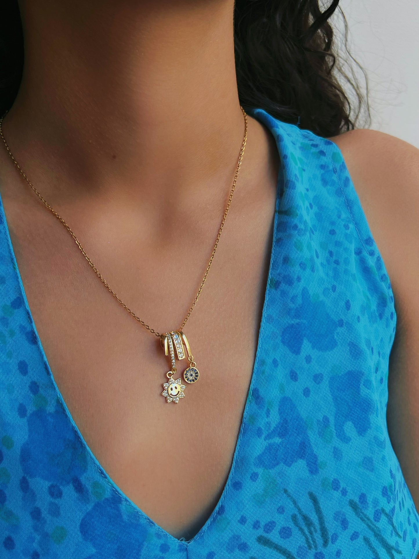 Charms and bling necklace