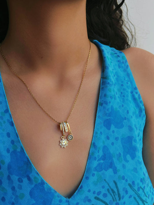 Charms and bling necklace