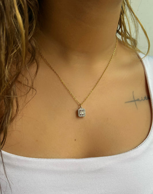 Baguette pendant necklace