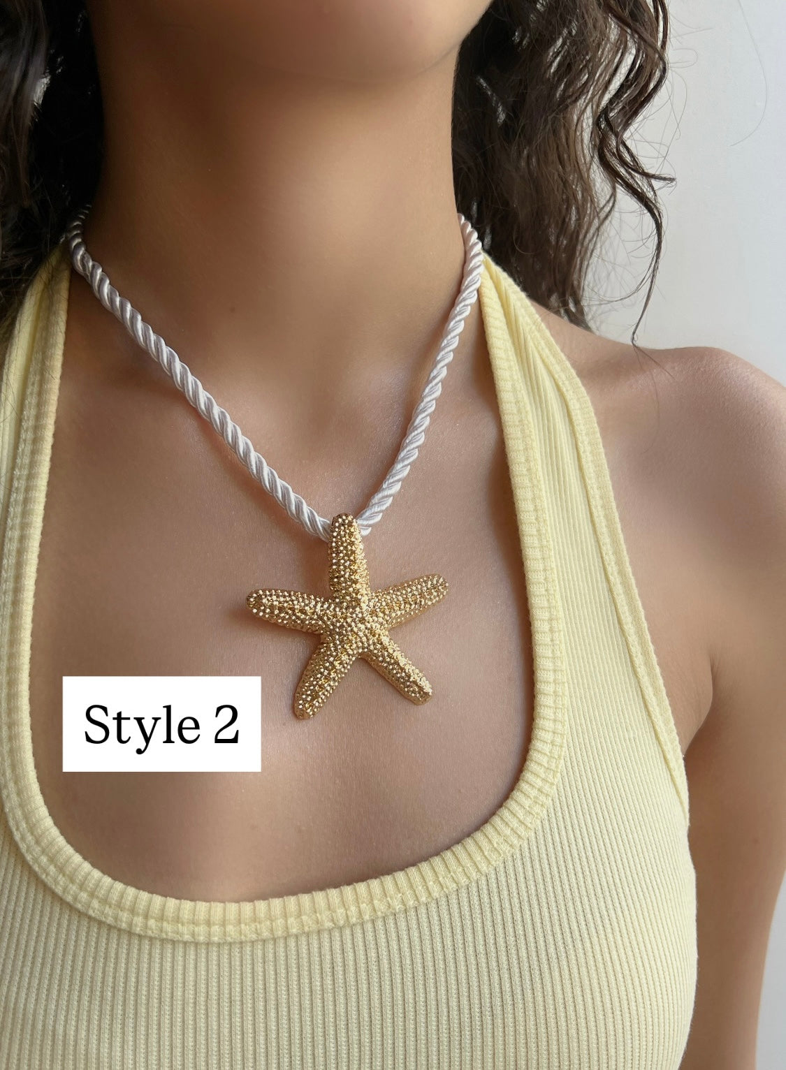 Starfish rope necklace