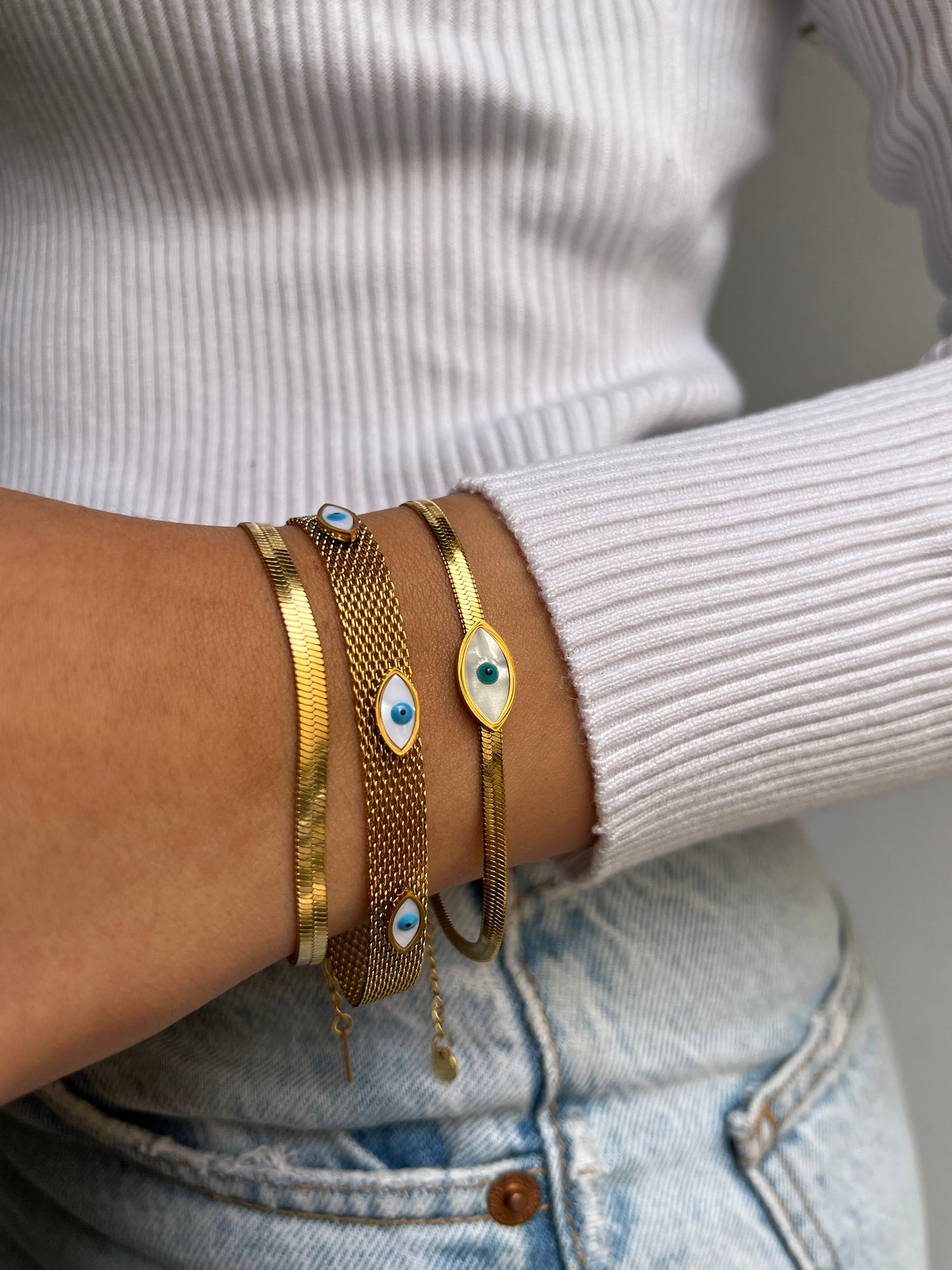 Eye x braided bracelet