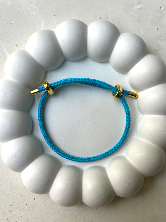 Turquoise rope bracelet (charm base)