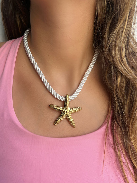 Starfish rope necklace