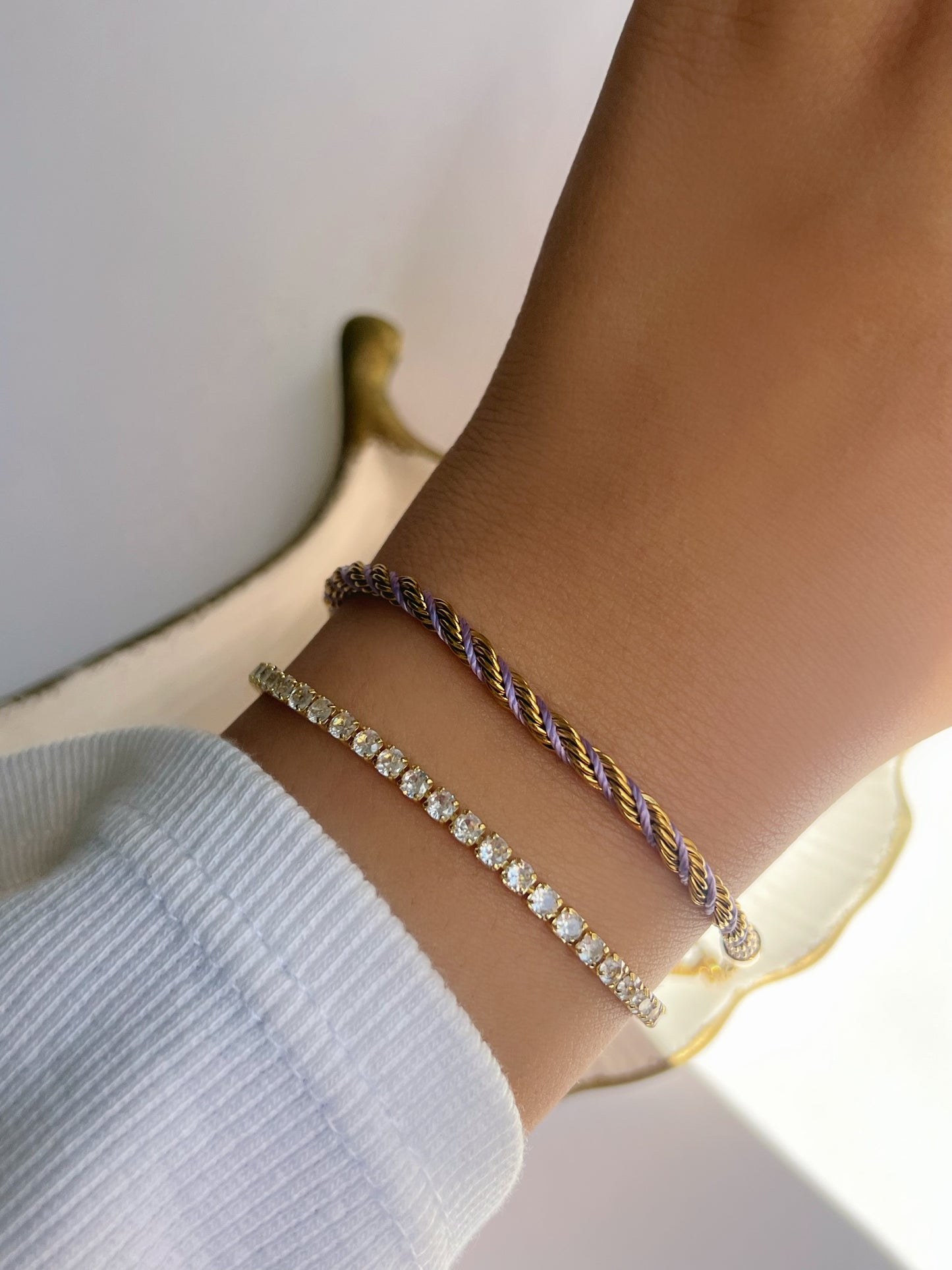 Purple rope bracelet