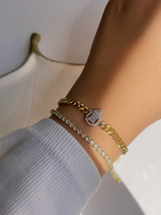 Pear groumette bracelet