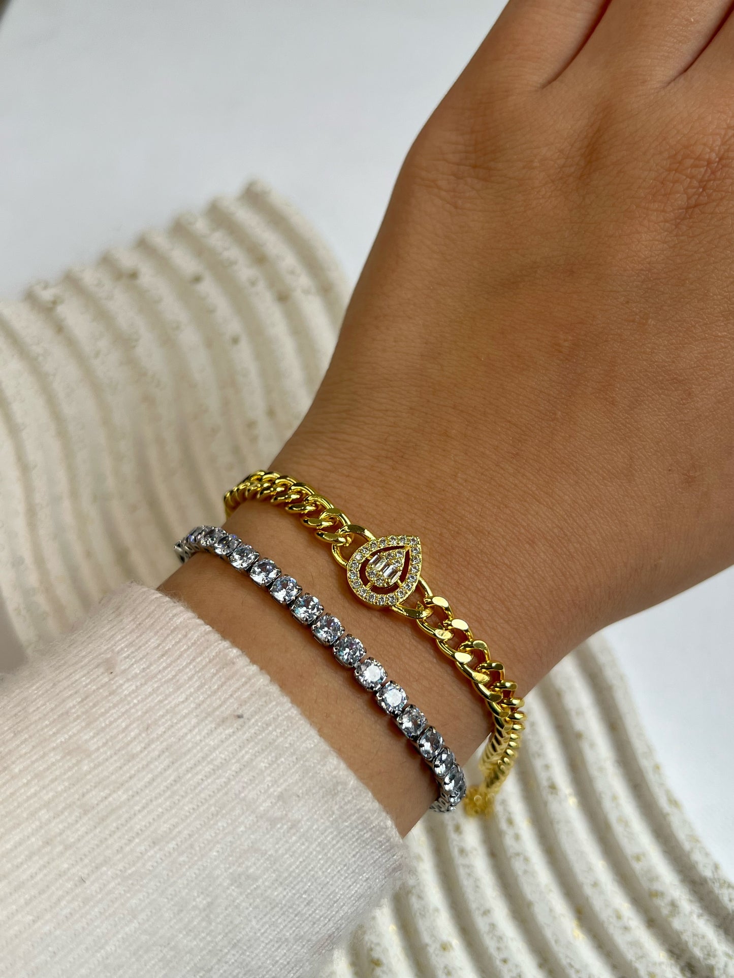 Pear groumette bracelet n2