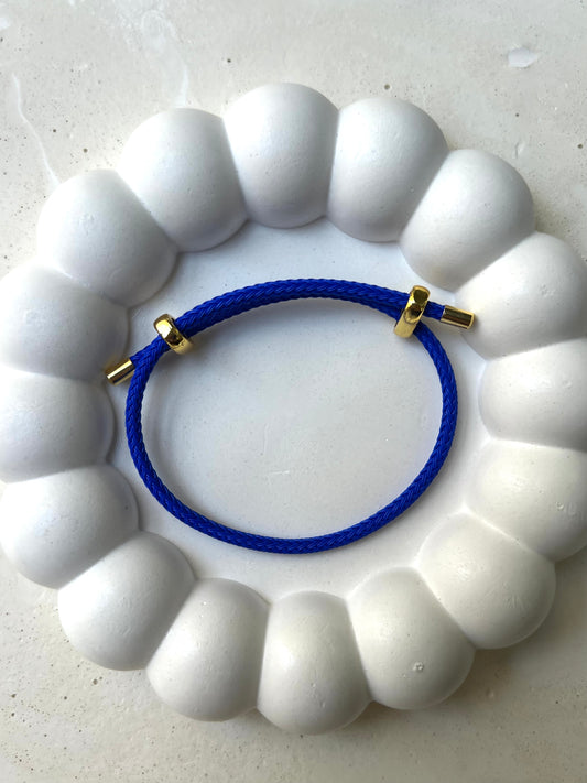 Navy blue rope bracelet (charm base)