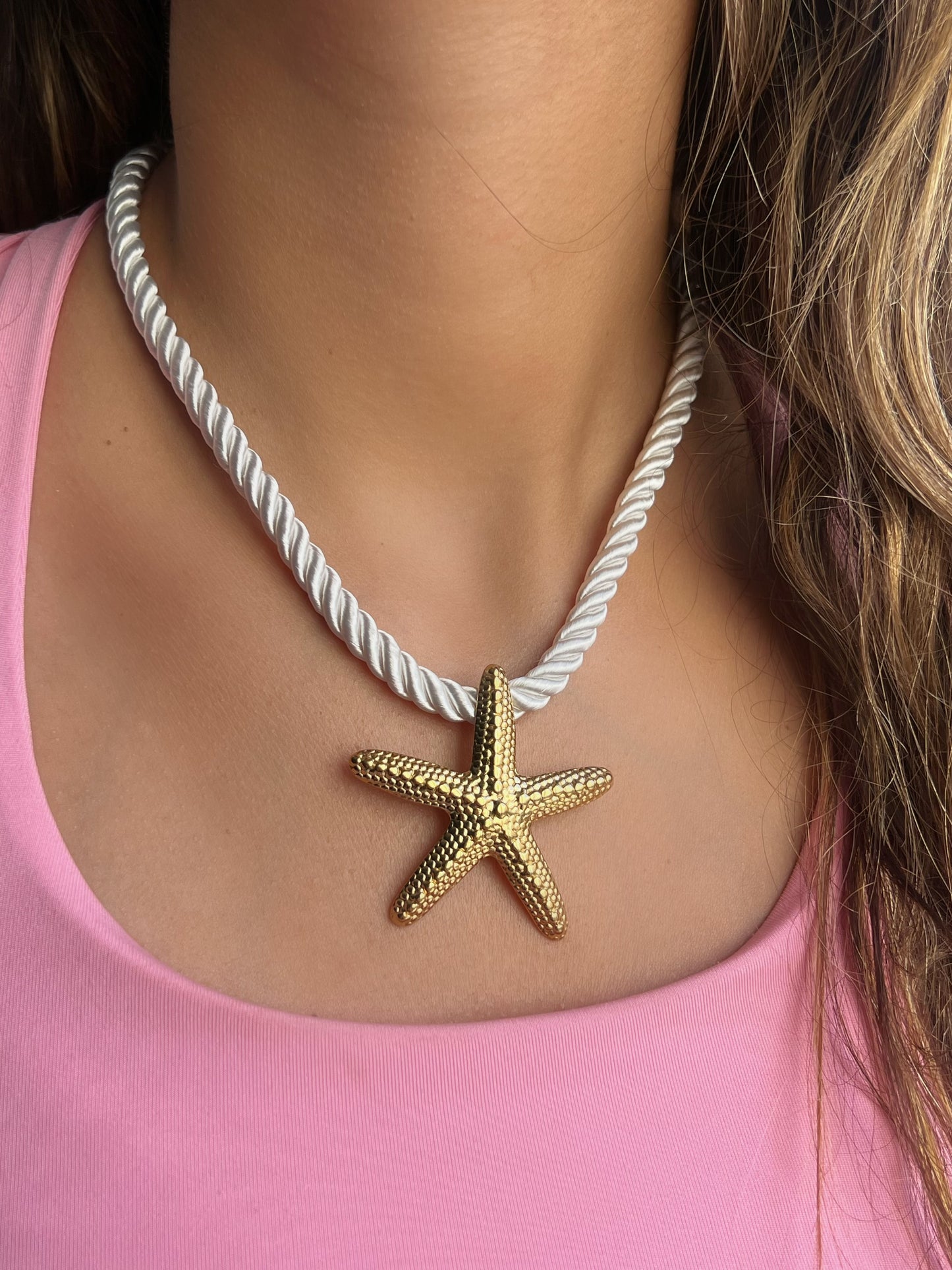 Starfish rope necklace